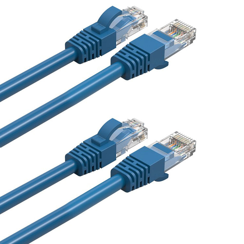 Cruxtec 50m CAT6/RJ45 Network Lead Cable LAN Ethernet Internet Router Cord BL (2 Pack)