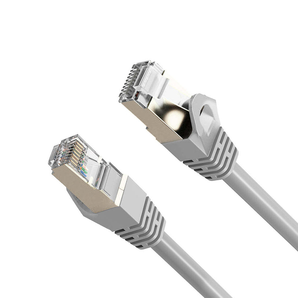 Cruxtec 30cm Cat7 10GbE Sf/ftp Triple Shielding Ethernet Cable - White (4 Pack) — image 7