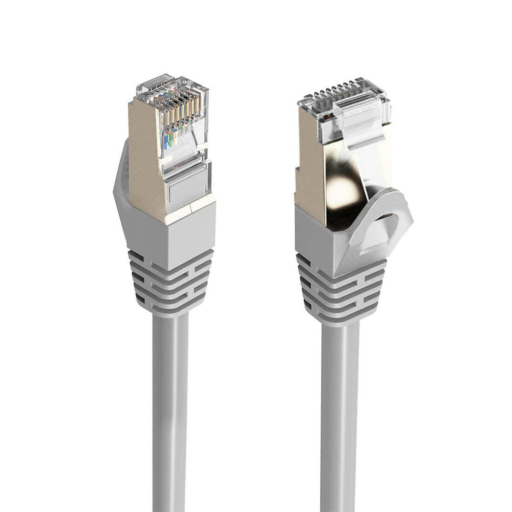 Cruxtec 30cm Cat7 10GbE Sf/ftp Triple Shielding Ethernet Cable - White (4 Pack) — image 6
