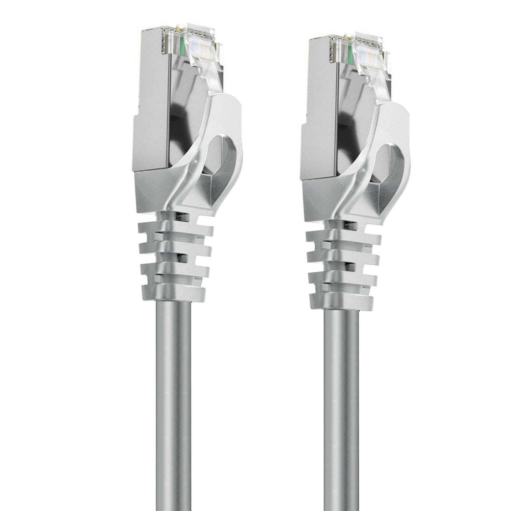 Cruxtec 30cm Cat7 10GbE Sf/ftp Triple Shielding Ethernet Cable - White (4 Pack) — image 3