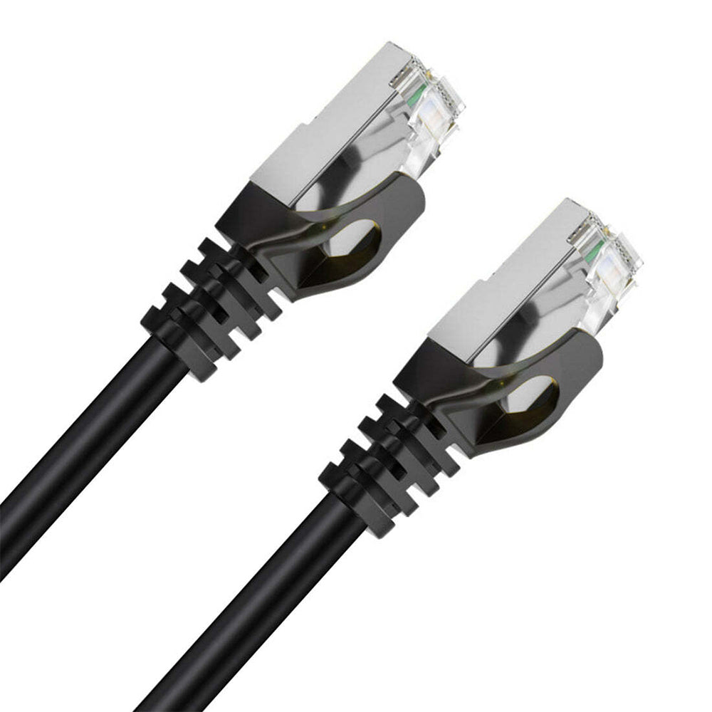 Cruxtec 50cm Cat7 10GbE Sf/ftp Triple Shielding Ethernet Cable - Black (4 Pack) — image 4
