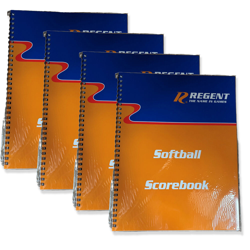 Regent Baseball/Softball Offical Format Record Scorebook Sporting Equipment (4 Pack)