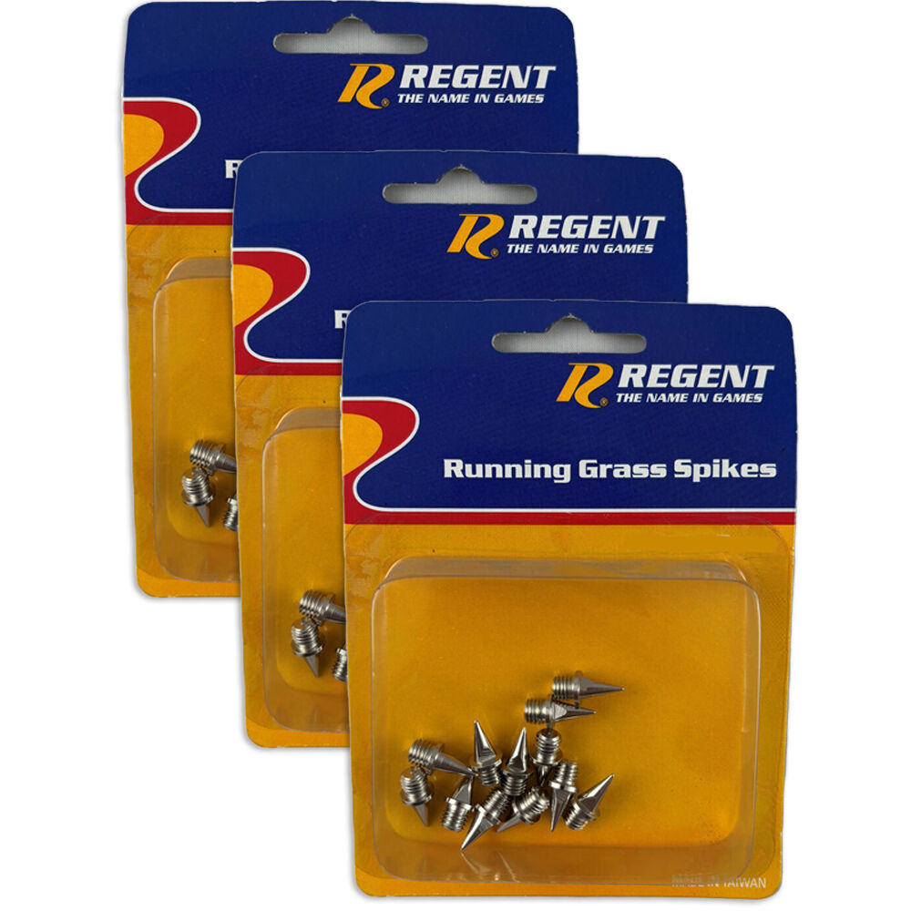 Regent 12pc Regent Stainless Steel Durable Grass Spikes Running Equipment 12mm (3 Pack)