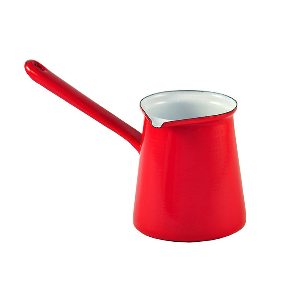 Urban Style 7cm Enamel 750ml Turkish Coffee Pot/Chai Latte Warmer w/ Handle Red — image 3