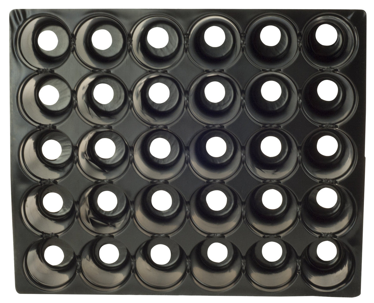 Homeleisure 30-Round Cell Plastic Seedling Tray Plant Propagation Black
