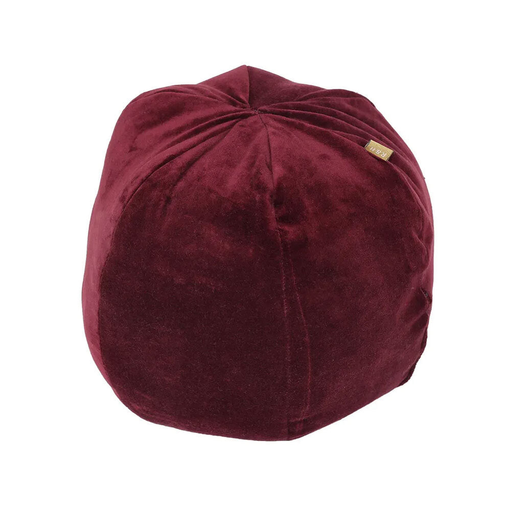 Belle Velvet Ruby Red Ballroom Cushion Seat Cover Round 30cm