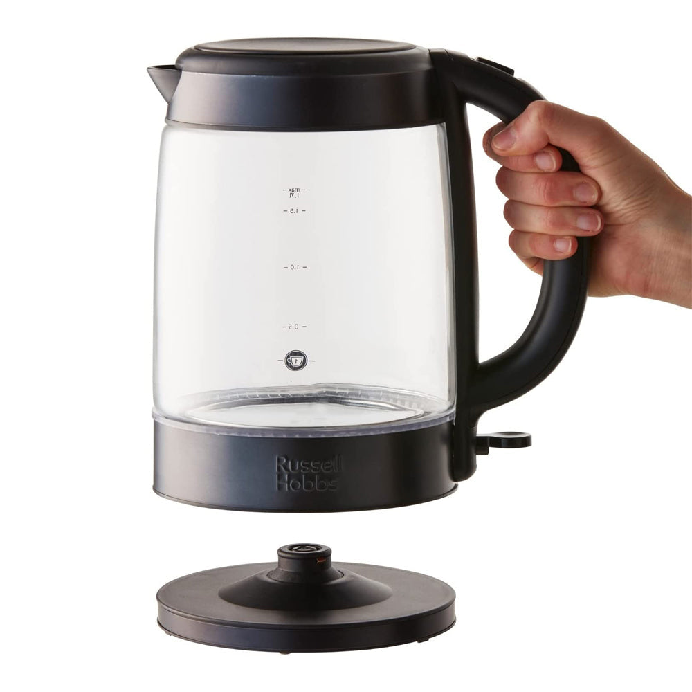 Russell Hobbs RHK172BCH Black Brooklyn 1.7L Glass Electric Water Kettle Jug SS — image 2