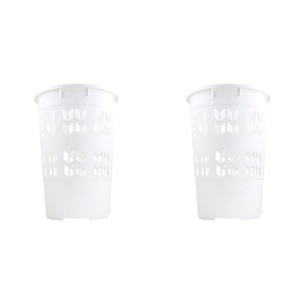 Homeleisure Hamper Space Saver White Laundry Cleaning (2 Pack)