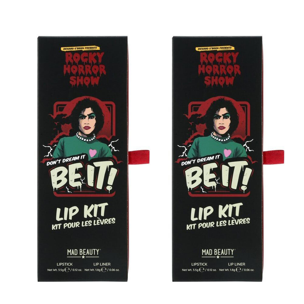 Rocky Horror Show Satin Finish Lipstick and Lip Liner Makeup Kit Red (2 Pack)