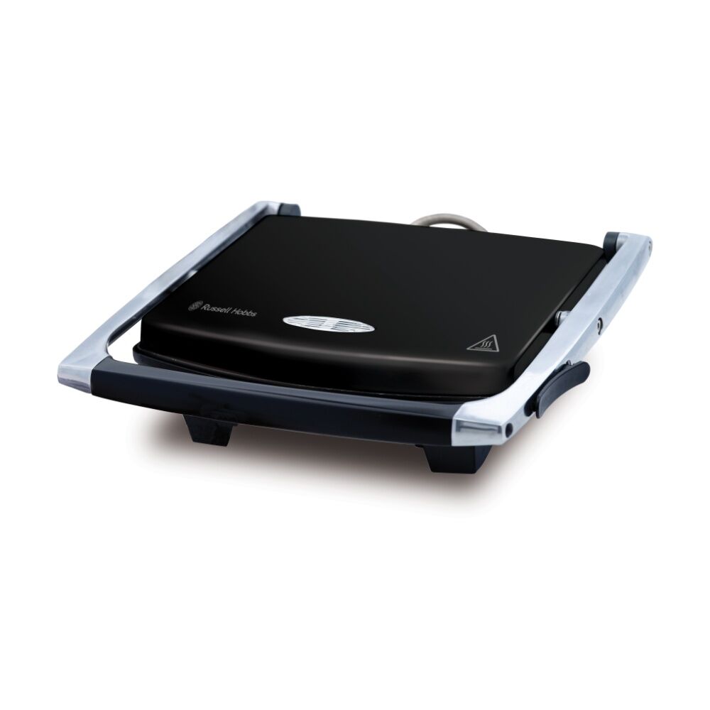 Russell Hobbs Sandwich Press Black Countertop Grill Panini Maker Floating Hinge