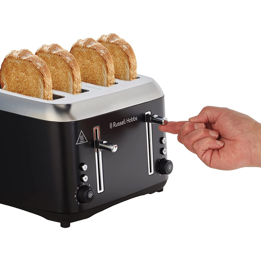Russell Hobbs RHT514BLK Addison 4-Slice Bread/Sandwich Toaster SS Matte Black — image 2
