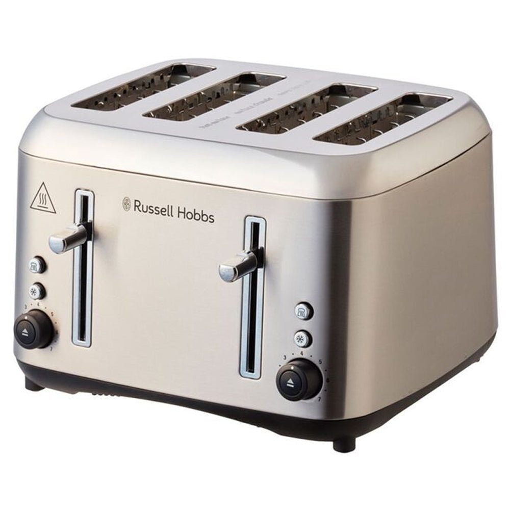 Russell Hobbs RHT514BRU Addison 4 Slice Toaster 1670W Brushed Stainless Steel