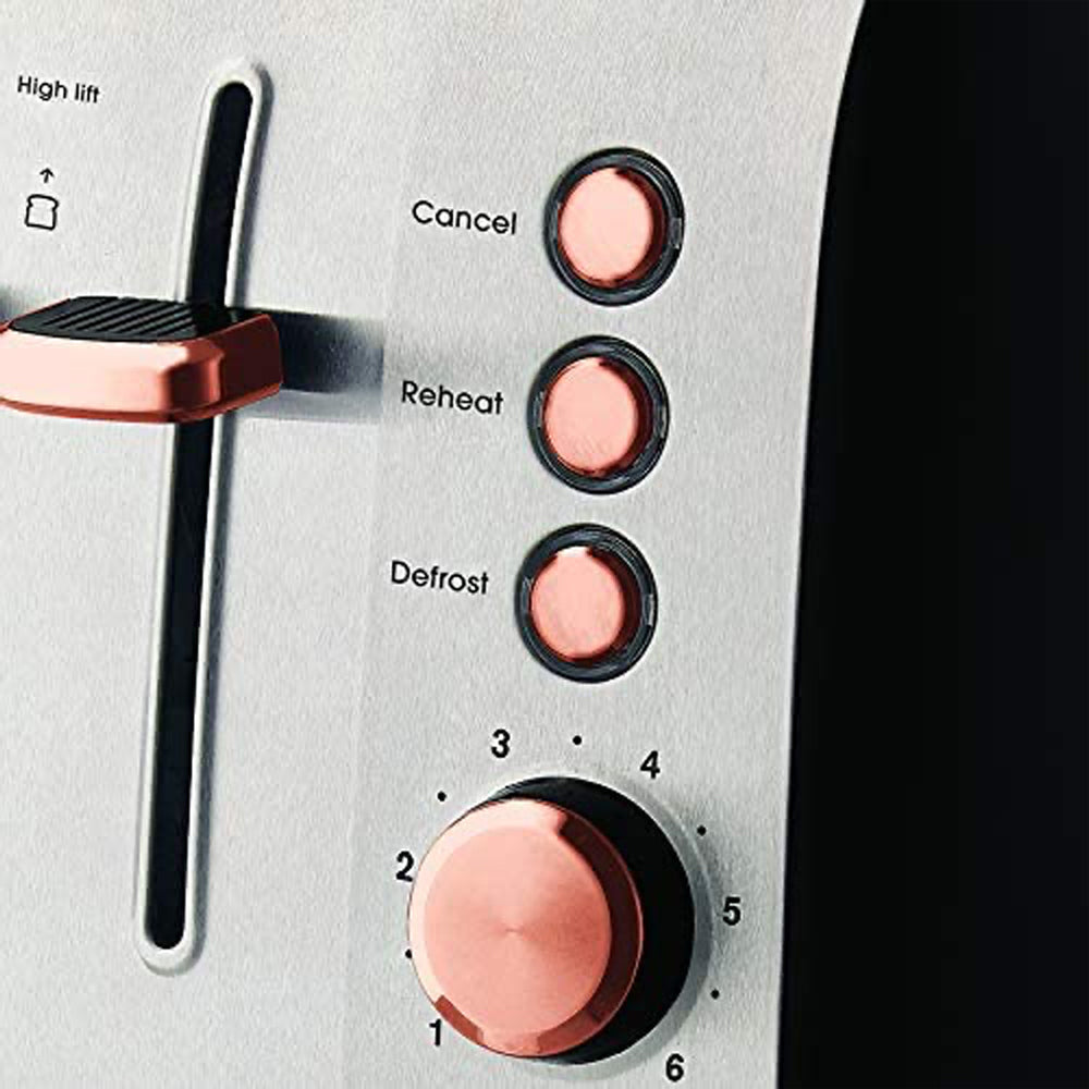 Russell Hobbs RHT94COP Brooklyn 4-Slice Bread Slot Sandwich Toaster 1950W Copper — image 4
