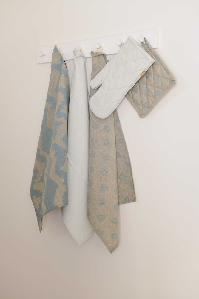 Belle Mandalay Kitchen Cotton Pot/Pan Holder/Trivet Mat 20x20cm Square Sky Grey — image 2