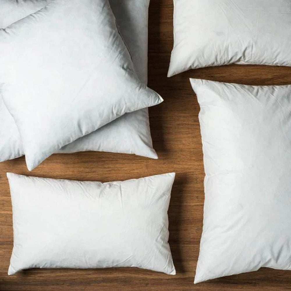 Belle Duck Feather Throw Pillow Cushion Insert Stuffer 30x60cm Square White (2 Pack)