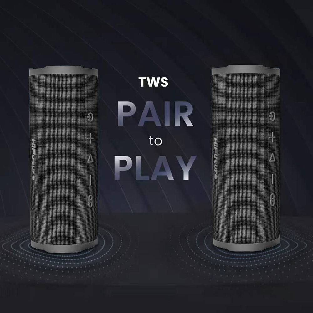 Hifuture Ripple 20W Portable Wireless Bluetooth Music Speaker w/ Strap Black — image 2