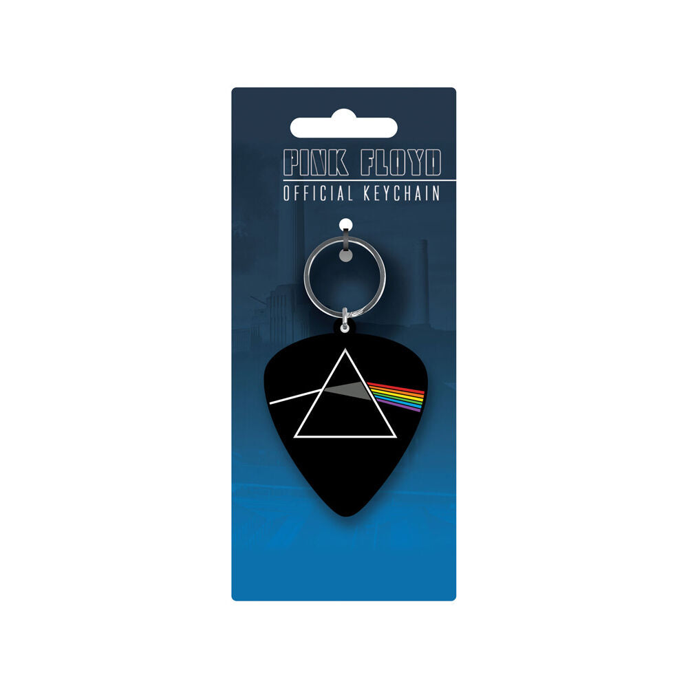 Royalty Paid Pink Floyd Plectrum PVC Rubber Durable Keyring/Keychain 4x9cm Key Accessory