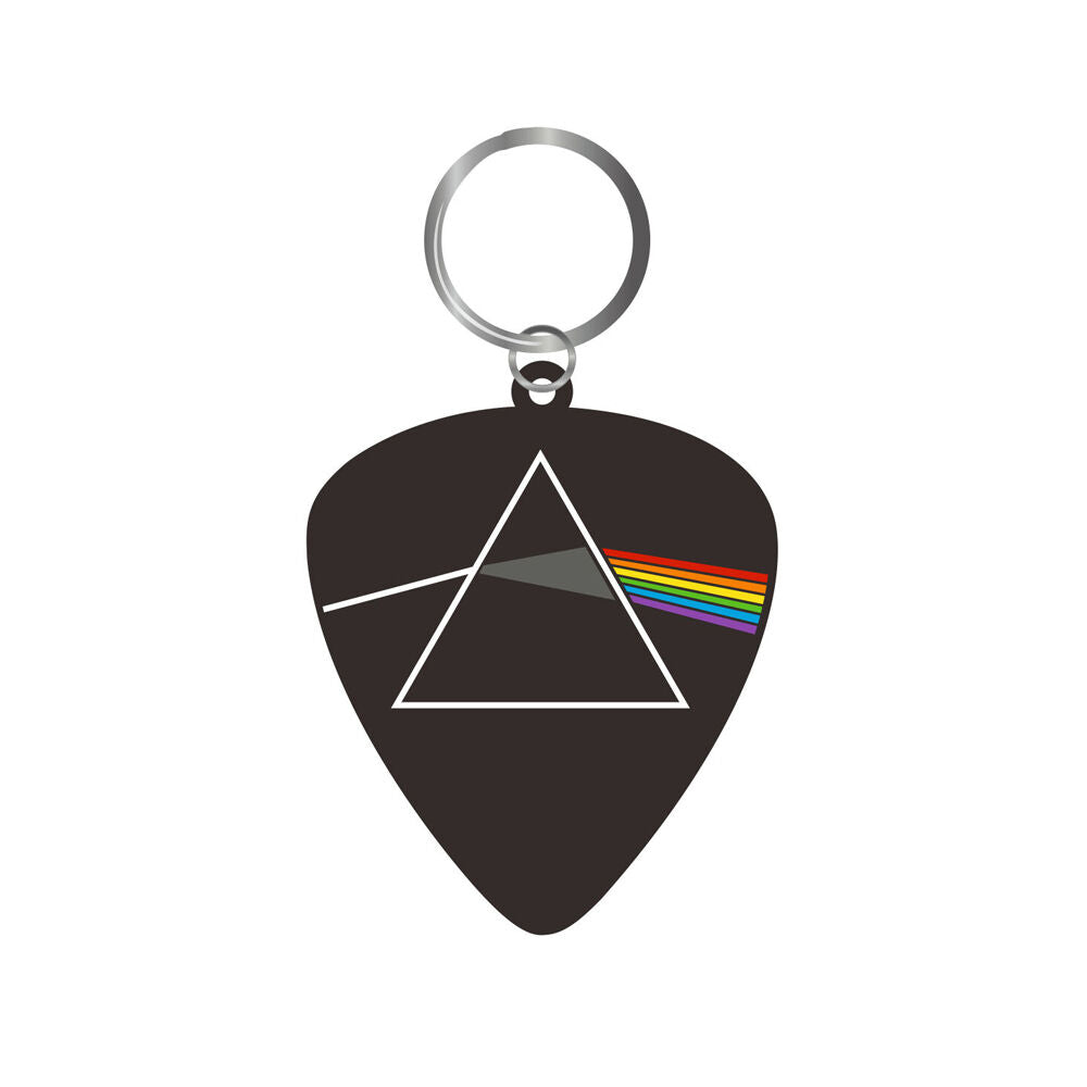 Royalty Paid Pink Floyd Plectrum PVC Rubber Durable Keyring/Keychain 4x9cm Key Accessory — image 2