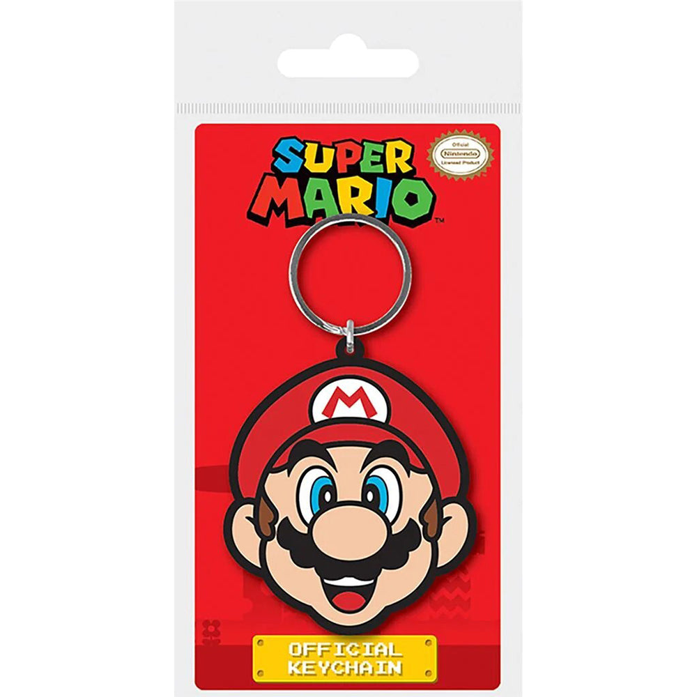 Super Mario Themed Kids/Childrens Video Game Novelty Rubber Keyring/Keychain