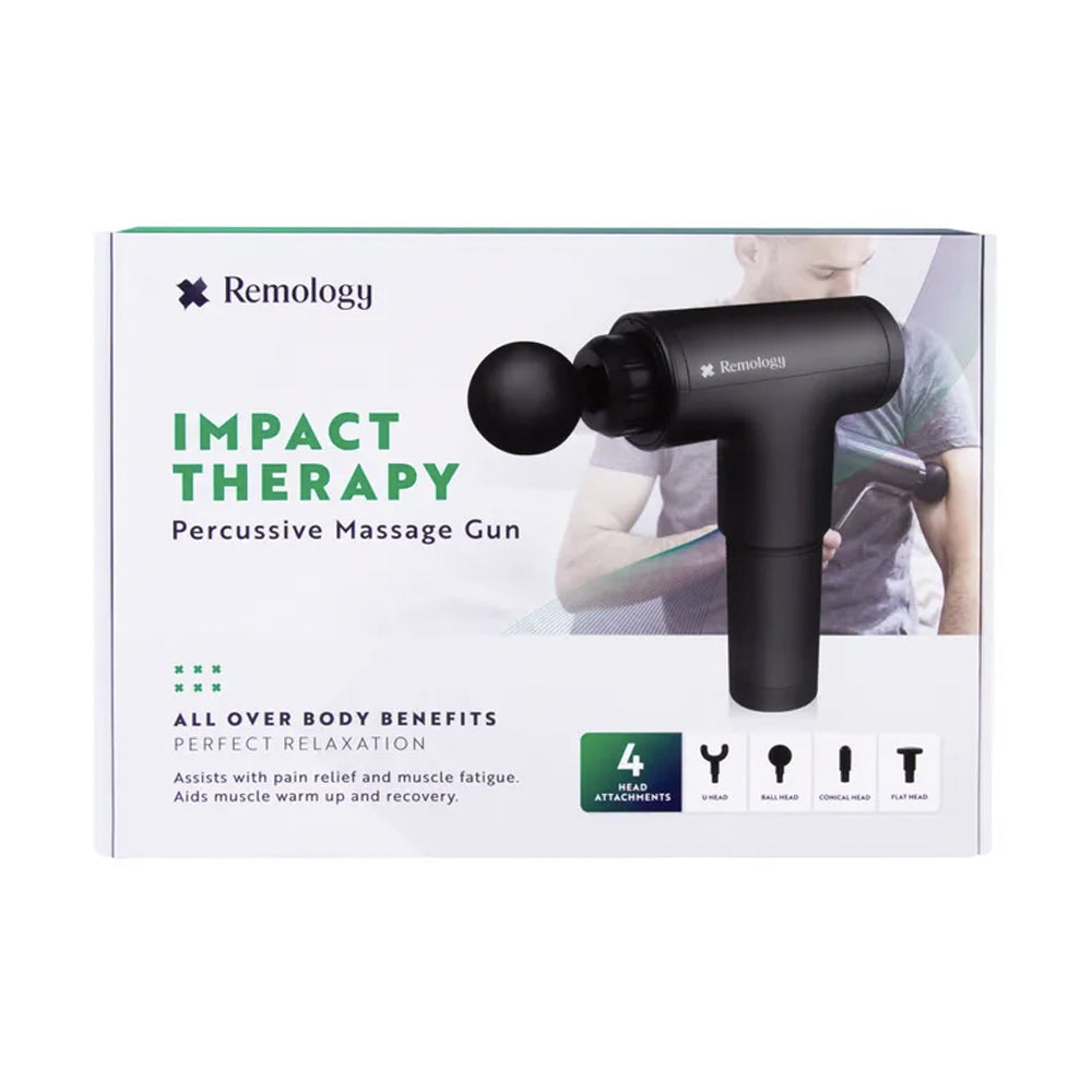 Remology Impact Therapy Vibration Percussion Massage Gun w/4 Heads Attachments — image 3