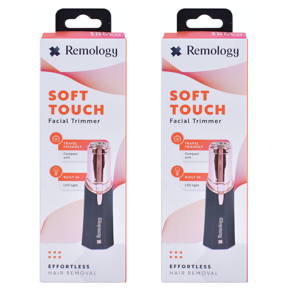 Remology Soft Touch Electric Cordless Facial Hair Remover Trimmer (2 Pack)