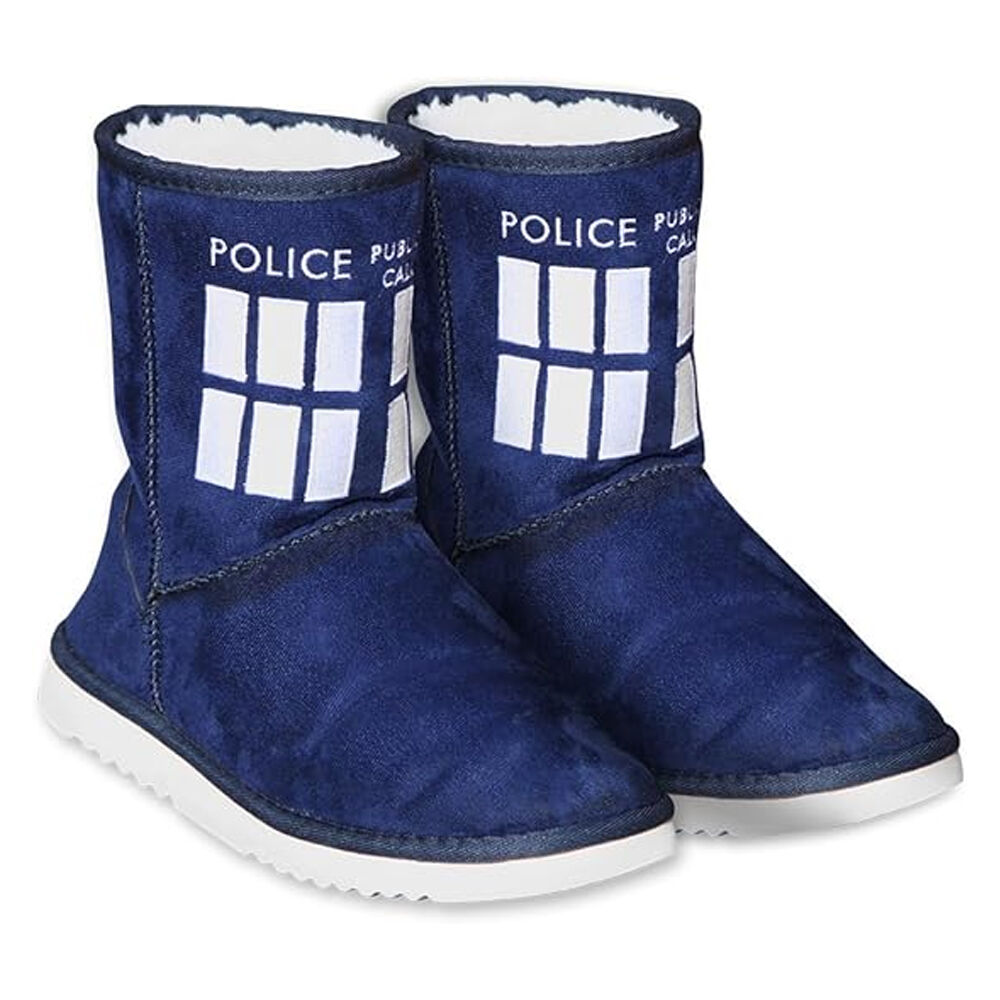 Doctor Who Tardis Boot Slipper Pair Costume Ladies