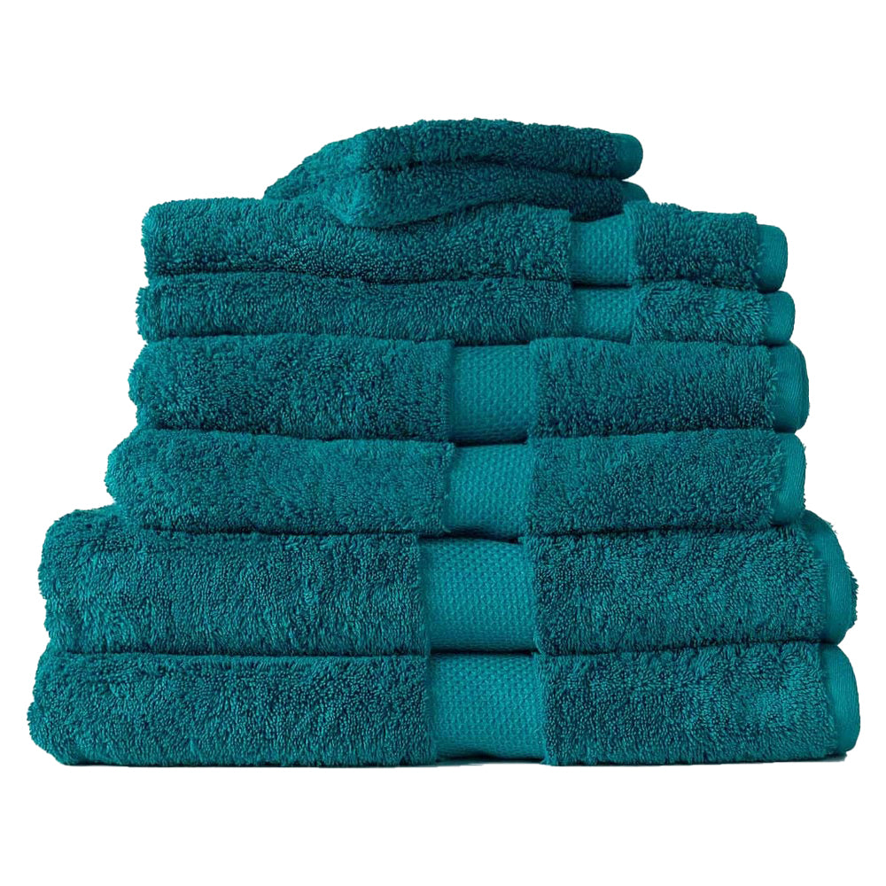 Canningvale Royal Splendour Home Decor Bathroom Bath Towel Set Oceano Teal (8 Pieces)