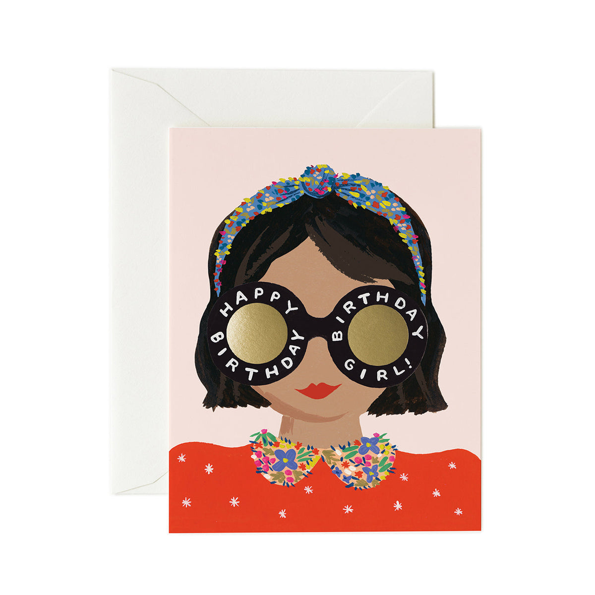 Rifle Paper CO 14cm Blank Single Greeting Card w/Envelope Headband Birthday Girl