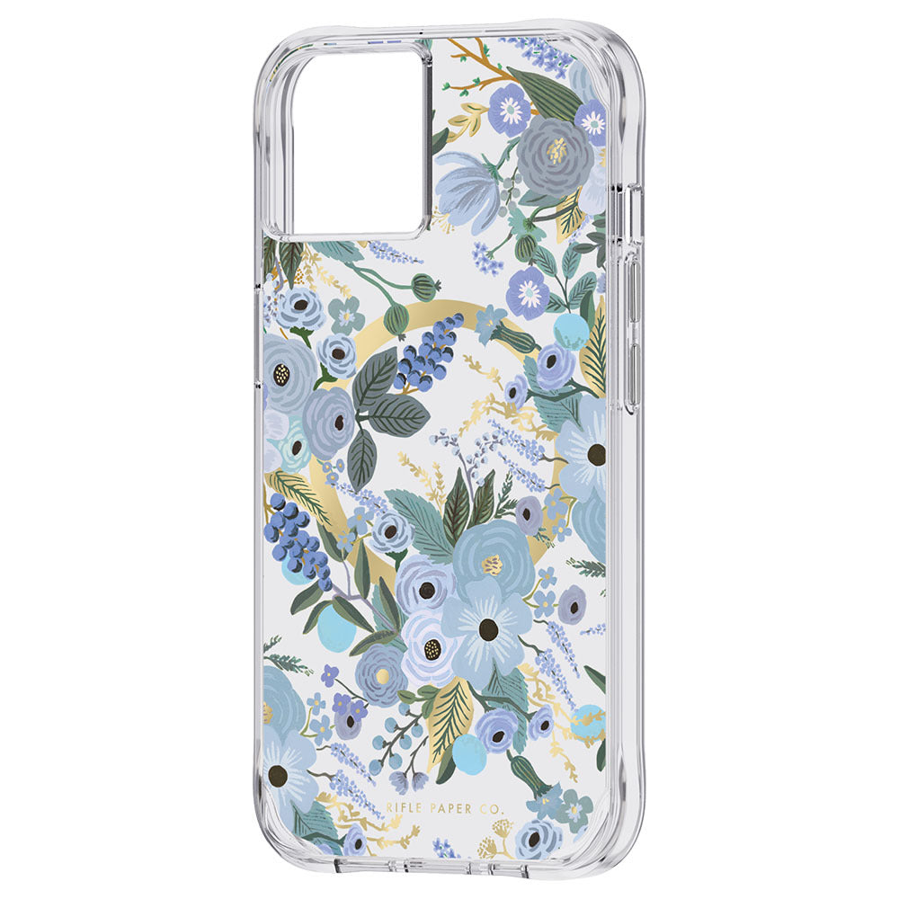 Case-Mate Rifle Paper Case MagSafe Cover For iPhone 14 Plus Garden Party Blue — image 3