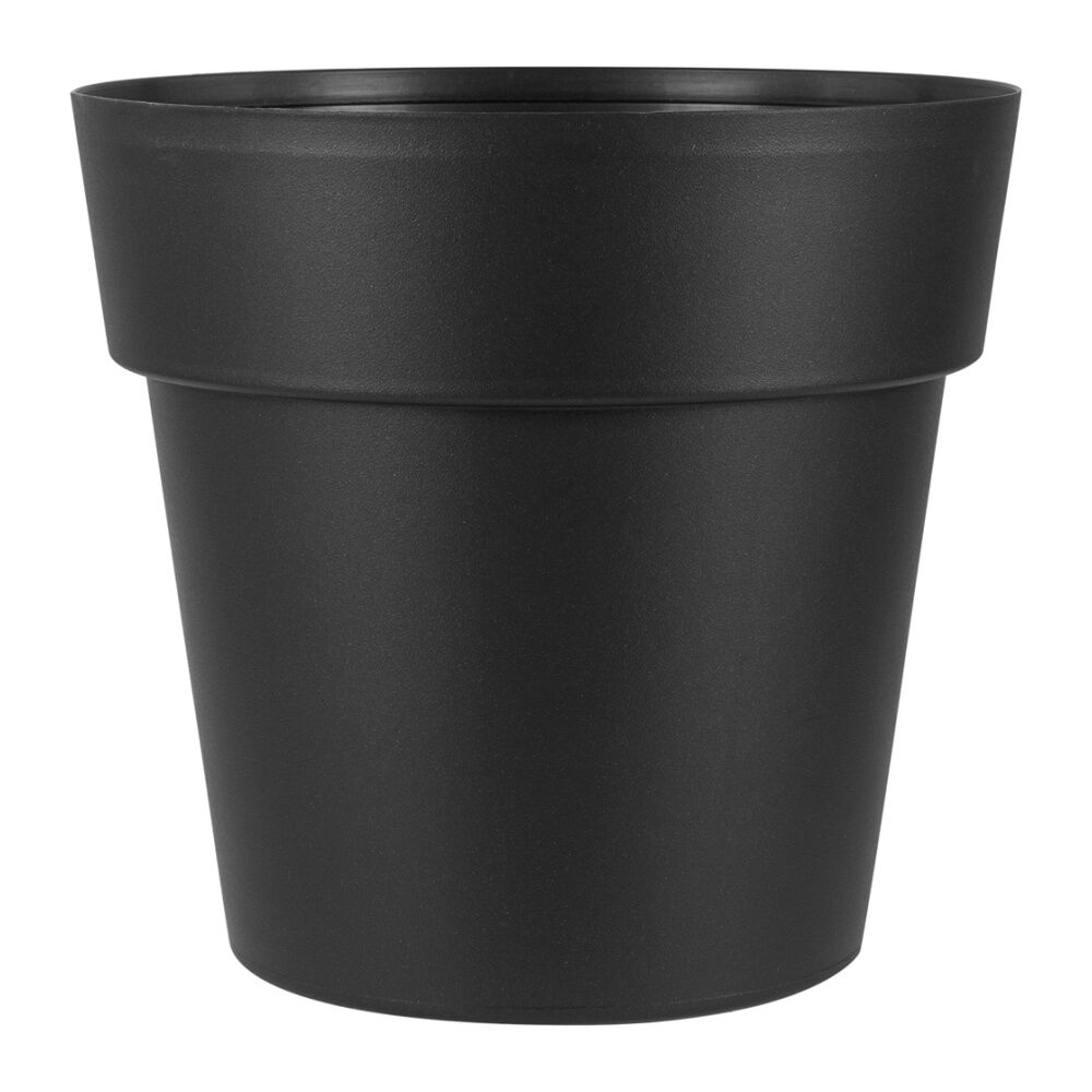 Homeleisure Reko Plastic Plant Pot Garden Flower Planter Round 180mm Charcoal