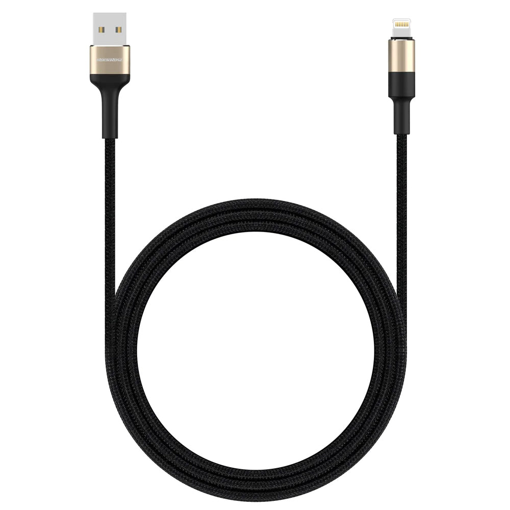 Rockrose Acacia AL 1m 2.4A Nylon Braided USB-A Charging Cable For Apple iPhone — image 2