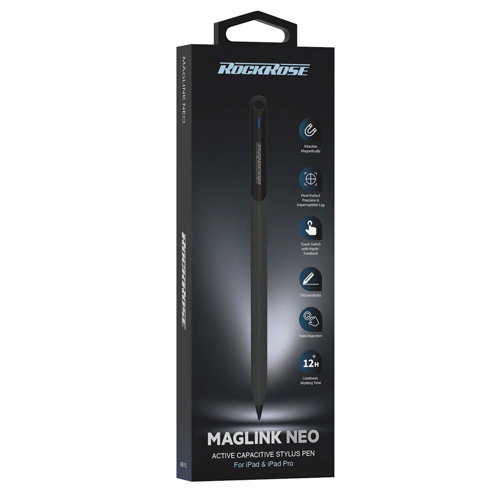 Rockrose MagLink Neo Active Capacitive Drawing/Work Textured Stylus For Ipad BLK — image 2