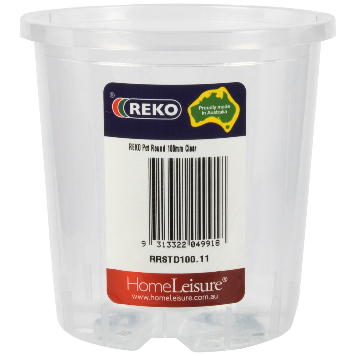 Homeleisure Reko Pot Planter 100mm Clear Outdoor Decorative Garden Decor