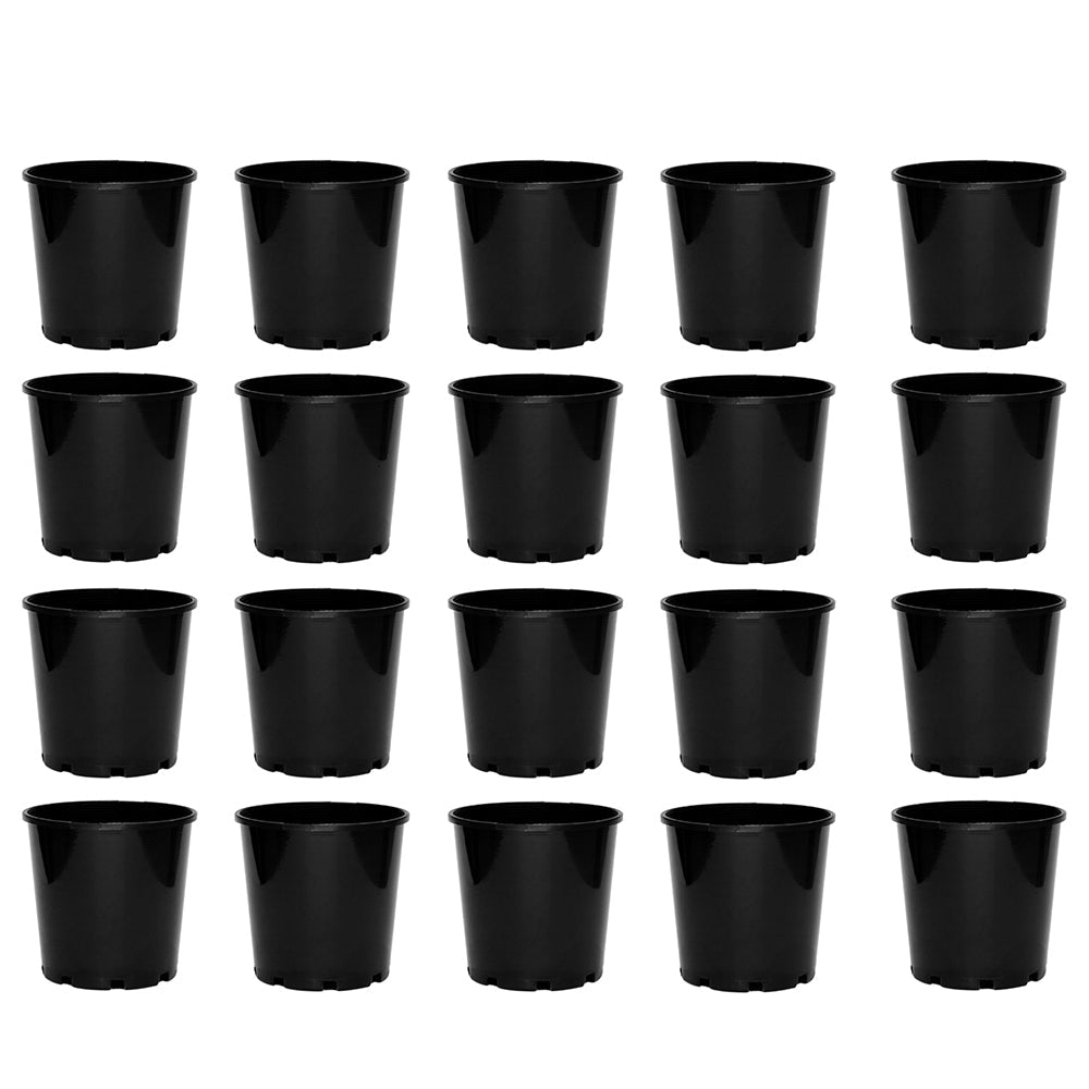 Homeleisure Reko Pot/Planter 140mm Black Outdoor Decorative Garden Decor (20 Pack)