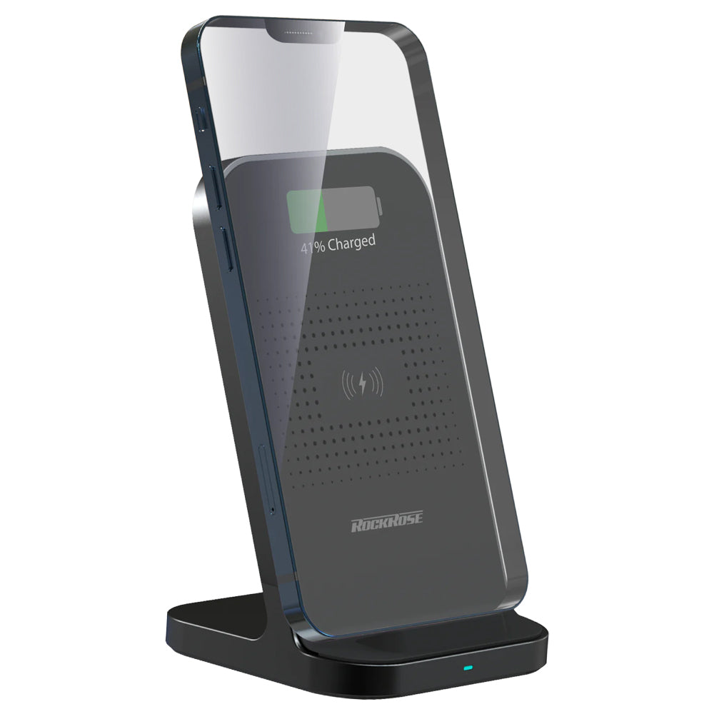 Rockrose Airwave 10W Wireless Charging Mobile/Phone Stand/Station Black — image 2