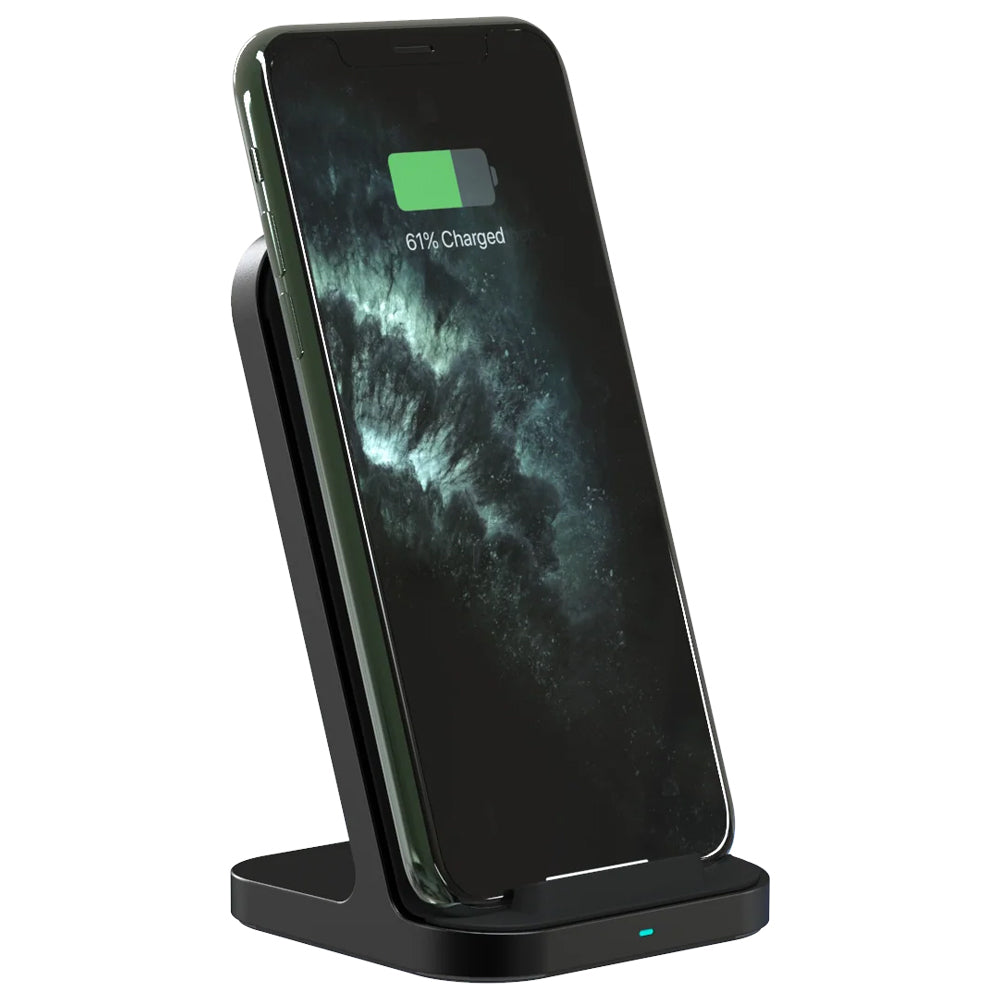 Rockrose Airwave 10W Wireless Charging Mobile/Phone Stand/Station Black
