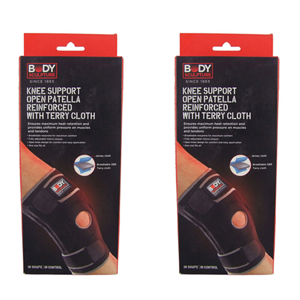 Body Sculpture Breathable Knee Support Wrap Compression Protector Neoprene (2 Pack)