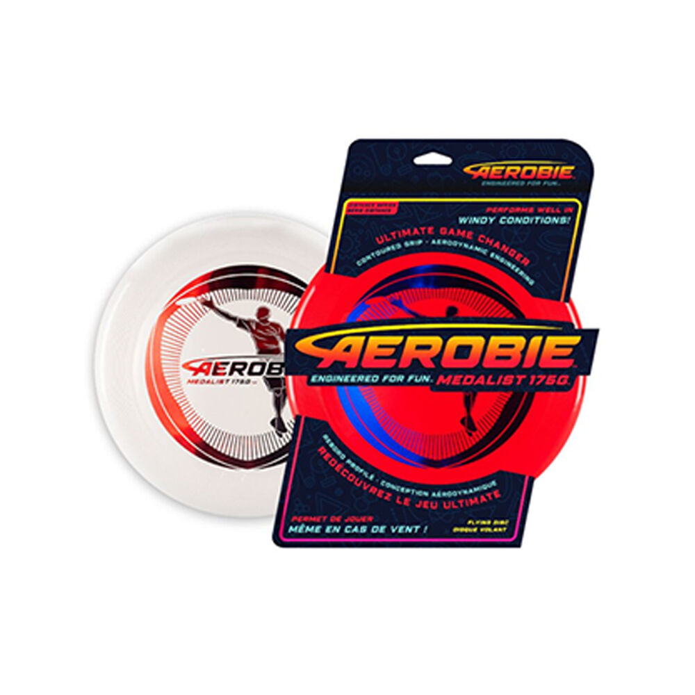 Aerobie Medalist Flyer Spin Gliding Master 175gm Flying Disc White/Red (2 Pieces)