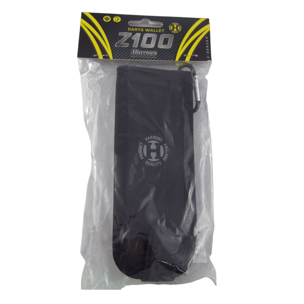 Harrows Z100 Darts Wallet Case Secure Storage Pocket 17x6.5cm Black (2 Pack) — image 2