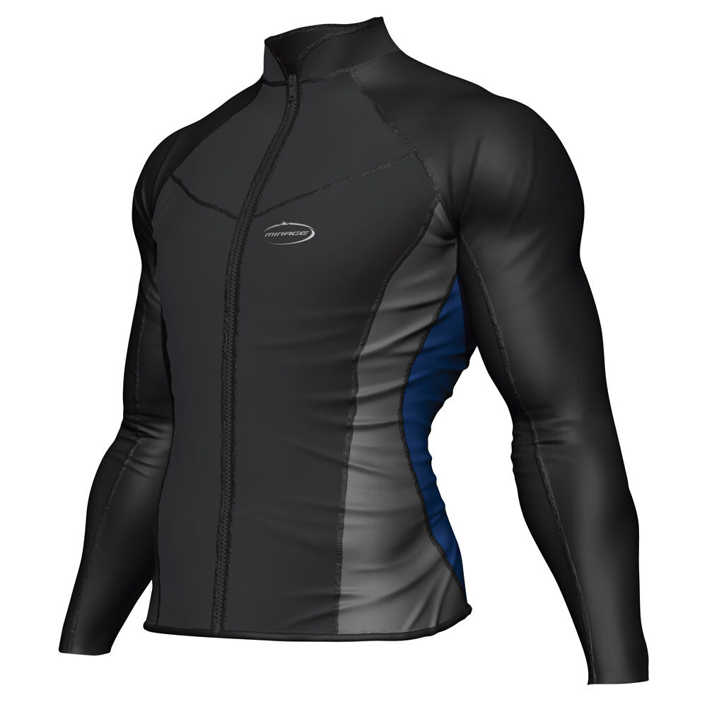 Mirage Mens Long Sleeve Super Stretch Watersport Top Black