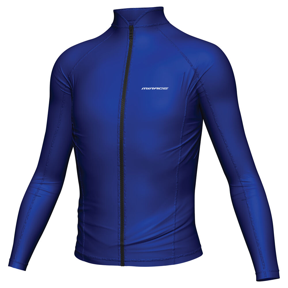 Mirage Unisex Junior Lycra Zip Front Rash Top Swimwear Blue