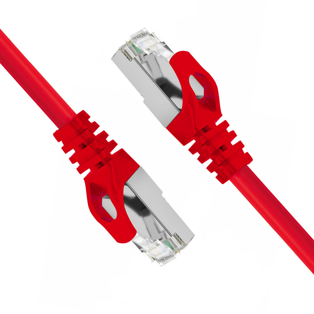 Cruxtec RJ45 LAN CAT7 10GbE Sf/ftp 30cm Triple Shielding Ethernet Cable Red (3 Pack) — image 6
