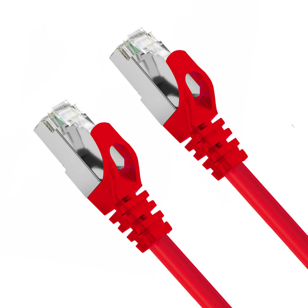 Cruxtec RJ45 LAN CAT7 10GbE Sf/ftp 30cm Triple Shielding Ethernet Cable Red (3 Pack) — image 5
