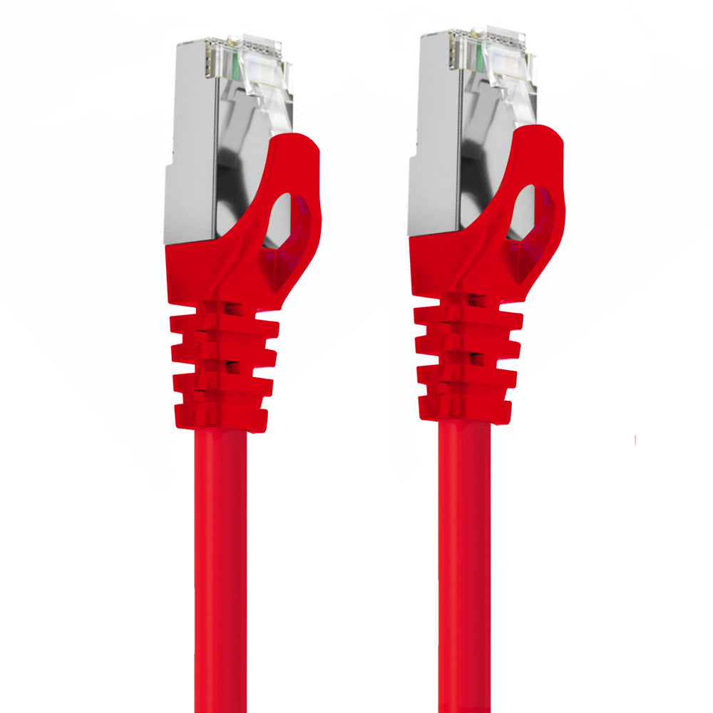 Cruxtec RJ45 LAN CAT7 10GbE Sf/ftp 30cm Triple Shielding Ethernet Cable Red (3 Pack) — image 2