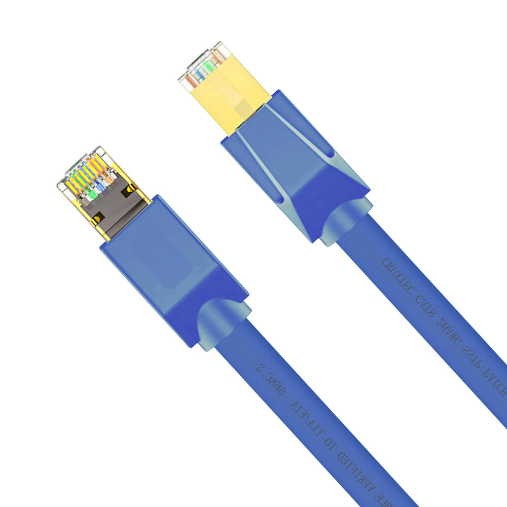 Cruxtec RJ45 Internet CAT8 Sf/ftp 40GbE 2m Triple Shielding Ethernet Cable Blue — image 5