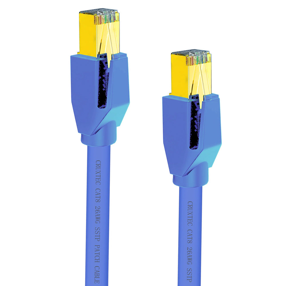 Cruxtec RJ45 Internet CAT8 FTP 40Gb 2m Triple Shielding Ethernet Cable BLU (2 Pack) — image 7