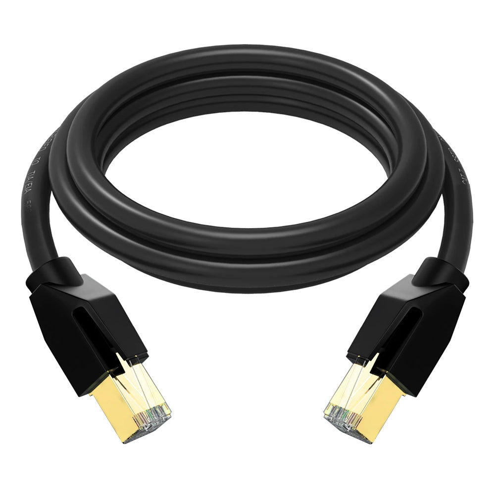 Cruxtec RJ45 LAN CAT8 Sf/ftp 40GbE 3m Triple Shielding Ethernet Cable Black (2 Pack) — image 6