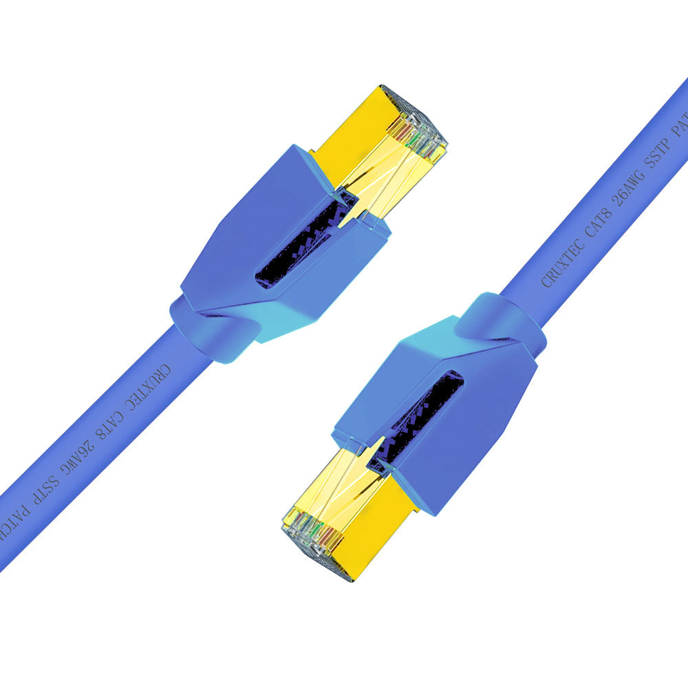 Cruxtec RJ45 Internet CAT8 FTP 40Gb 3m Triple Shielding Ethernet Cable BLU (2 Pack) — image 6