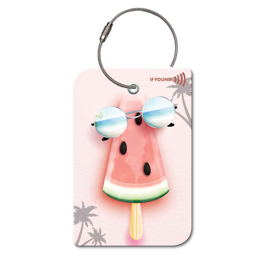 Retreev Watermelon Travel Bag Smart Tag Luggage Suitcase Name Card w/ QR (4 Pack) — image 2
