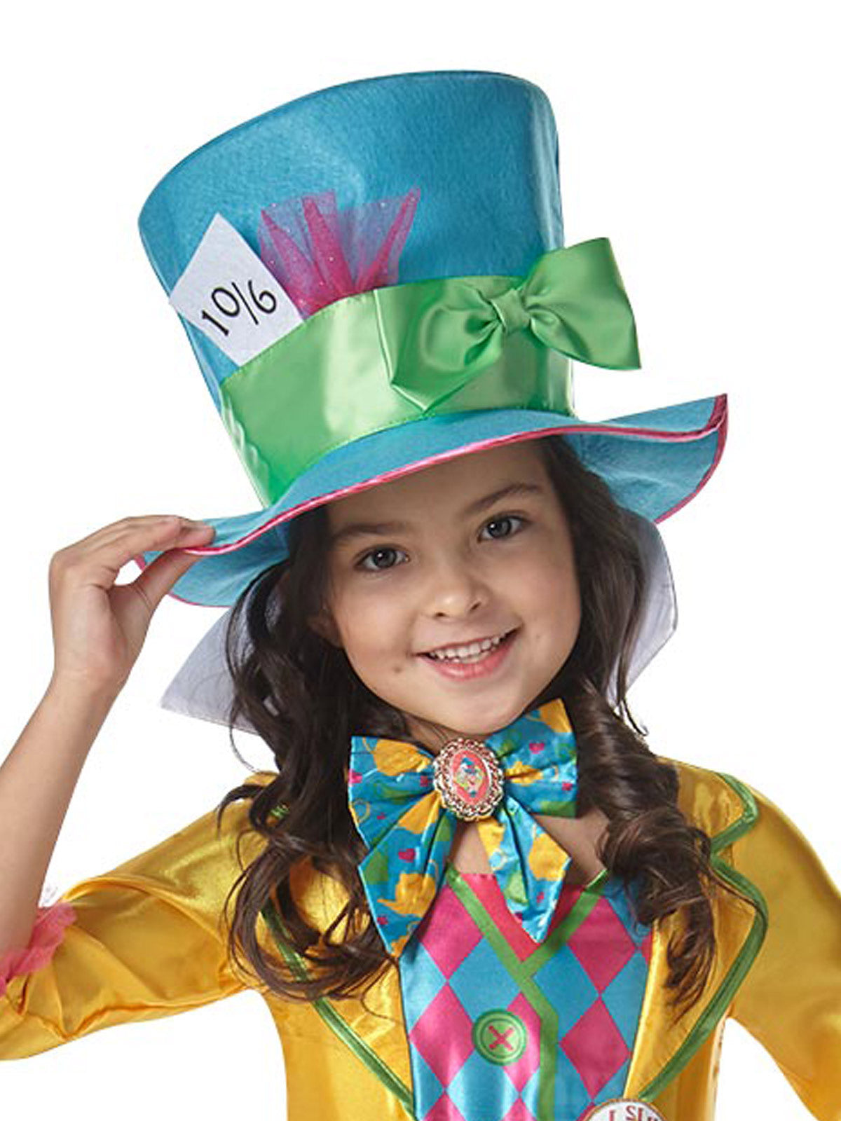 Disney Mad Hatter Girls Deluxe Kids Dress Up Costume Halloween Party Size 3-5 — image 4